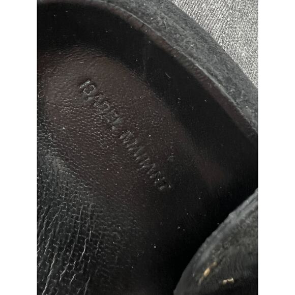 Isabel Marant 35/ 5 Black Suede Elwina Chic Eyelet Sandals Ankle Strap Studs - Picture 6 of 7